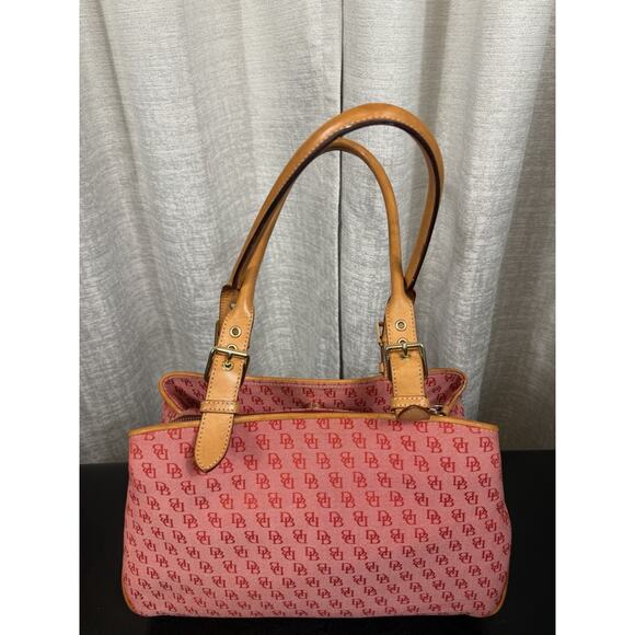 Dooney & Bourke Red Monogram Satchel - Picture 3 of 8